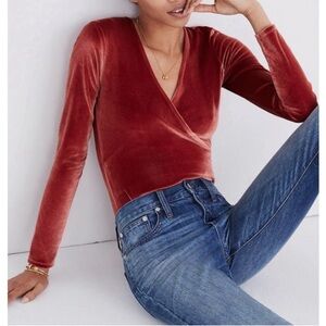 Madewell Velvet Bodysuit
